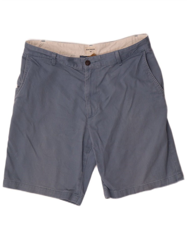 Dockers Pantalones cortos tipo cargo para hombre W34 Algodón azul grande