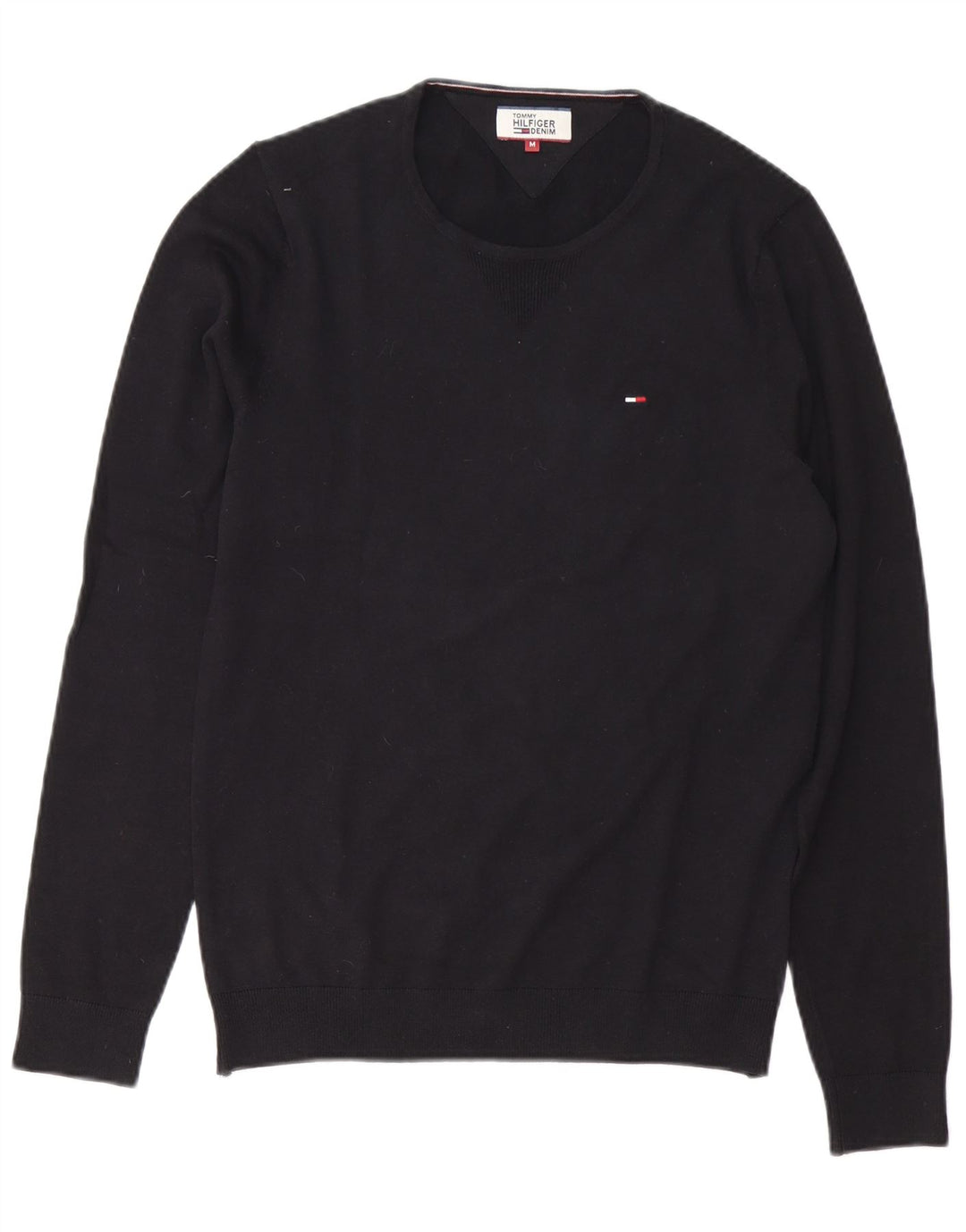 TOMMY HILFIGER Jersey con cuello redondo para hombre Algodón negro mediano