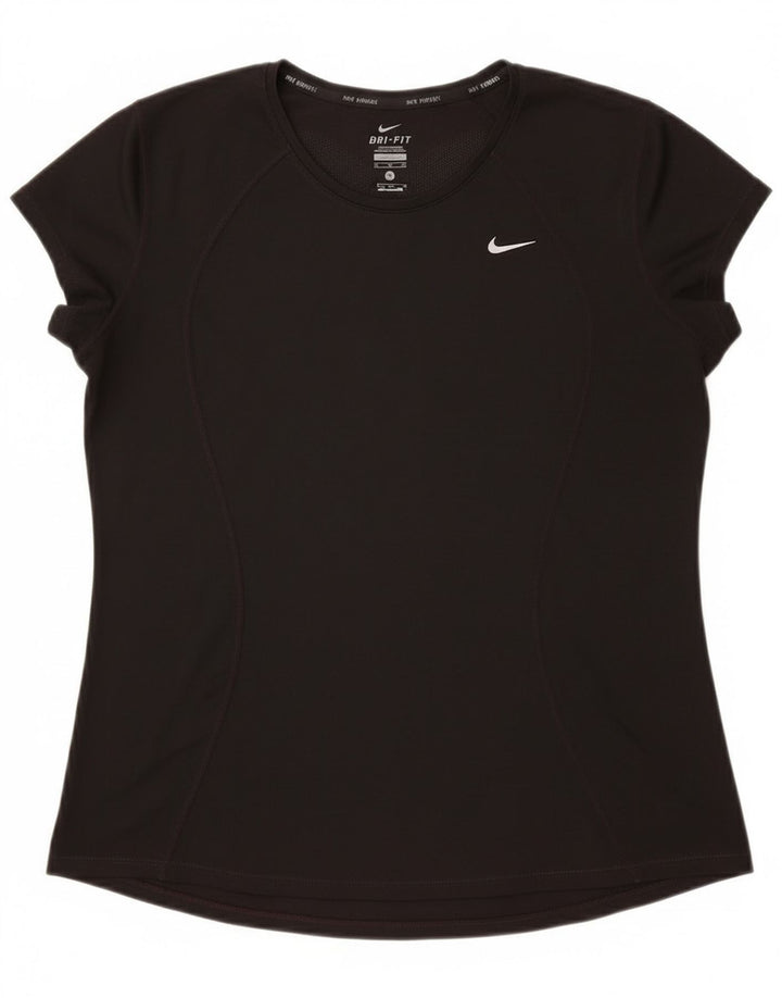 Nike Dri Fit Camiseta para Mujer UK 40 XL Poliéster Negro
