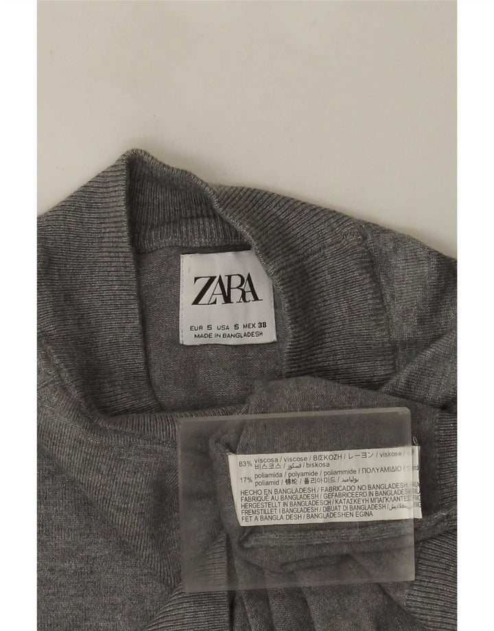 Zara Hombre Jersey Cuello Tortuga Jersey Small Gris Viscosa