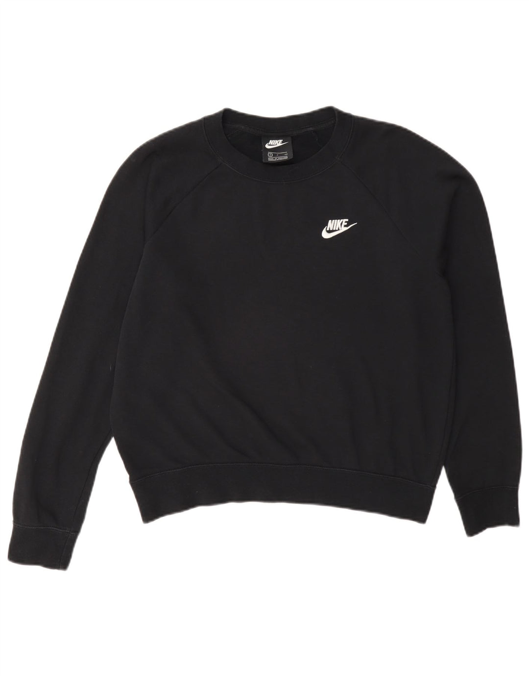 Nike - Sudadera extragrande para mujer, talla 10, talla pequeña, algodón negro