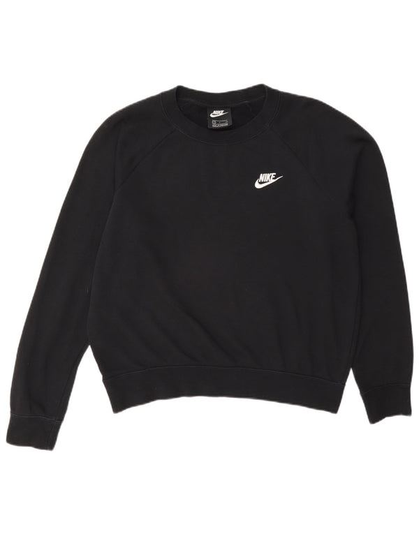 Nike - Sudadera extragrande para mujer, talla 10, talla pequeña, algodón negro