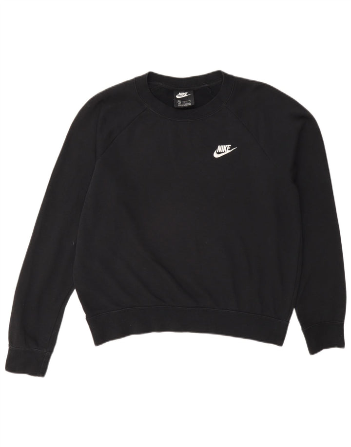 Nike - Sudadera extragrande para mujer, talla 10, talla pequeña, algodón negro