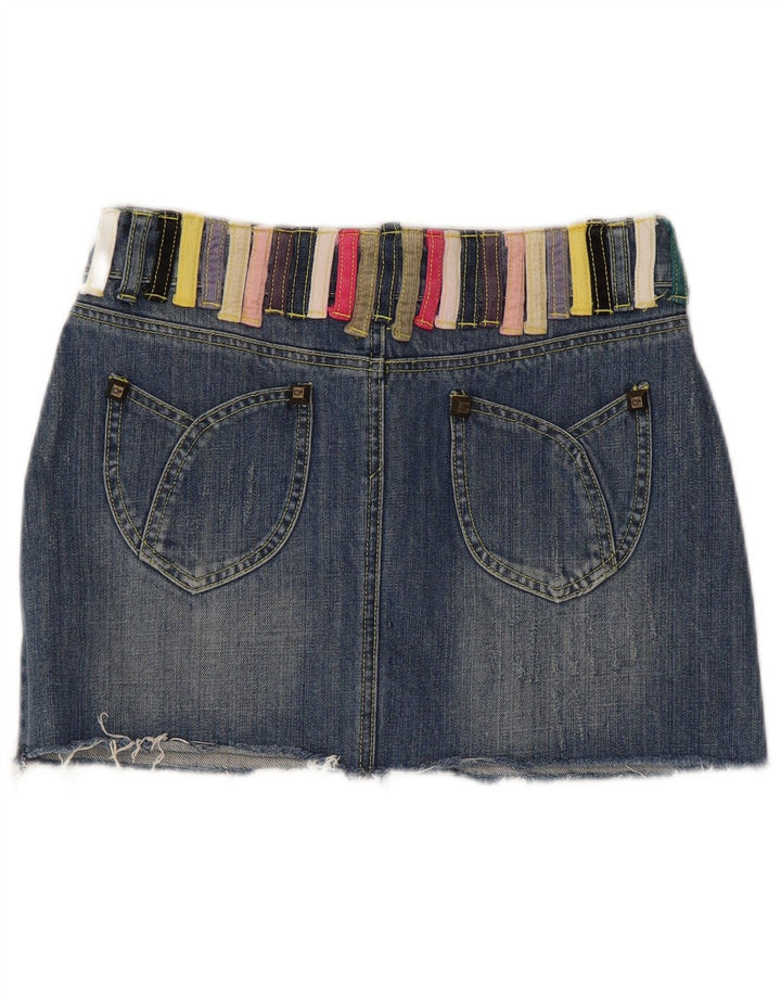 Minifalda vaquera Dsquared2 para mujer IT 42 Medium W30 Algodón color block azul