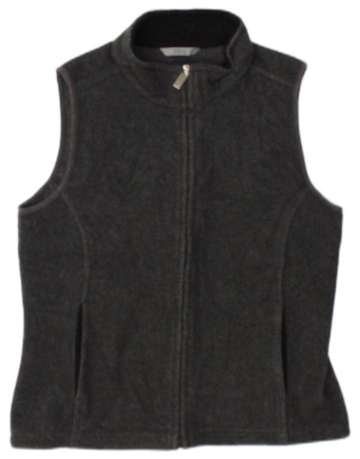 Marks & Spencer Chaleco polar para mujer UK 10 Small Gris Poliéster