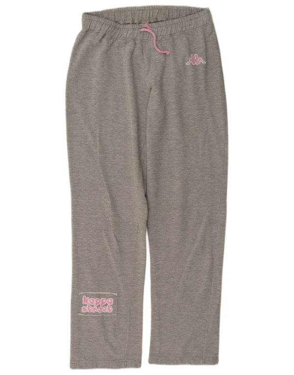 Kappa Pantalones De Chándal Gráficos para Mujer UK 10 Small Gris Moteado De Algodón