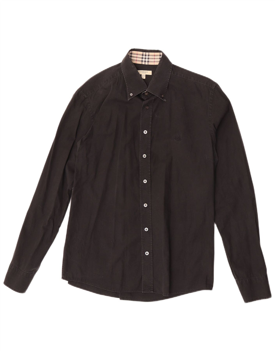 Camisa Burberry Hombre Grande Algodón Negro