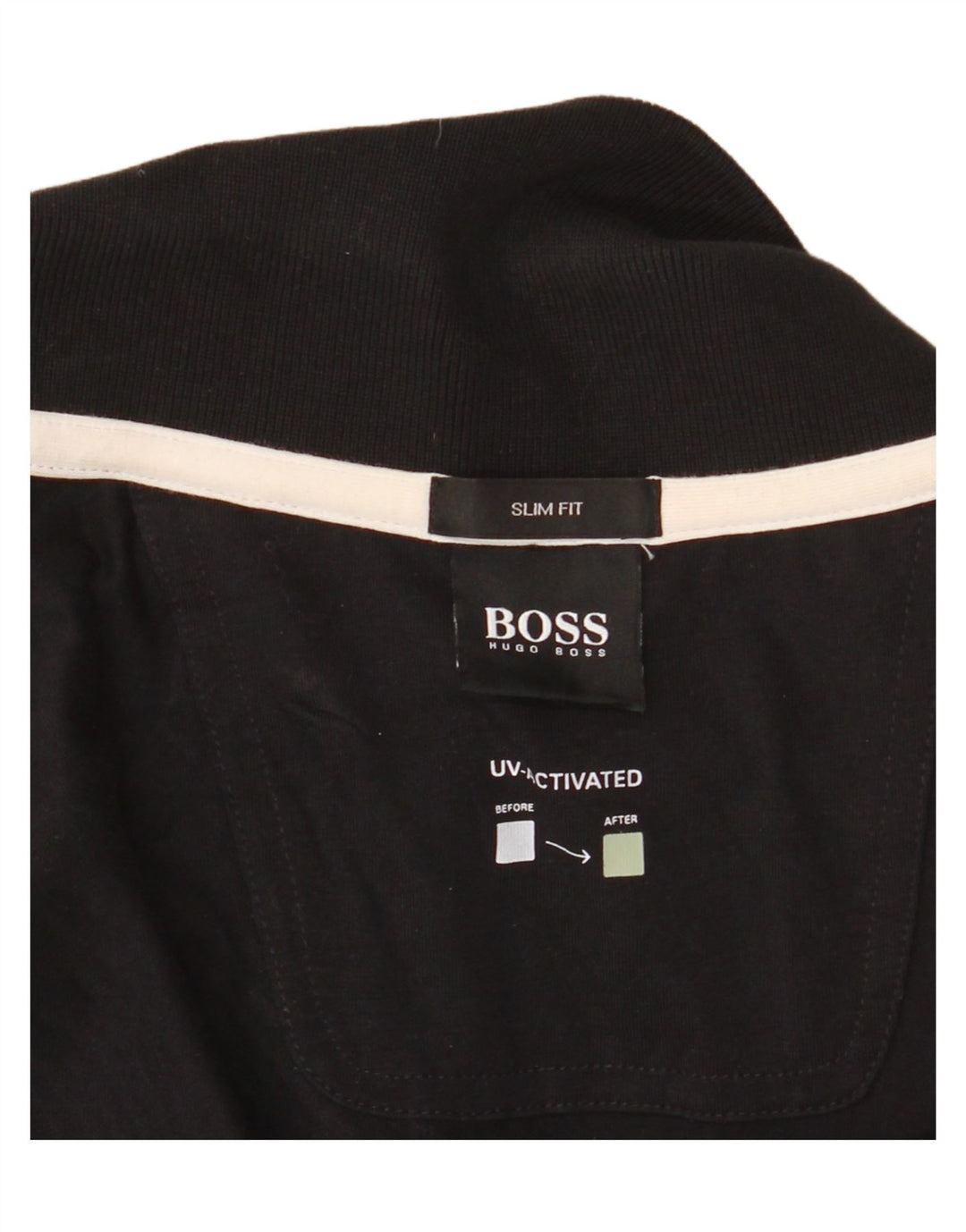 HUGO BOSS Polo de corte entallado con gráfico para hombre 2XL Algodón negro