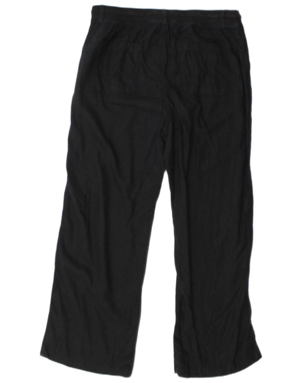 Marks & Spencer Pantalones regulares para mujer UK 46 Large W34 L30 Algodón negro