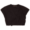 Zara Mujer Crop Wrap Blusa Top Reino Unido 44 Grande Acrílico Negro