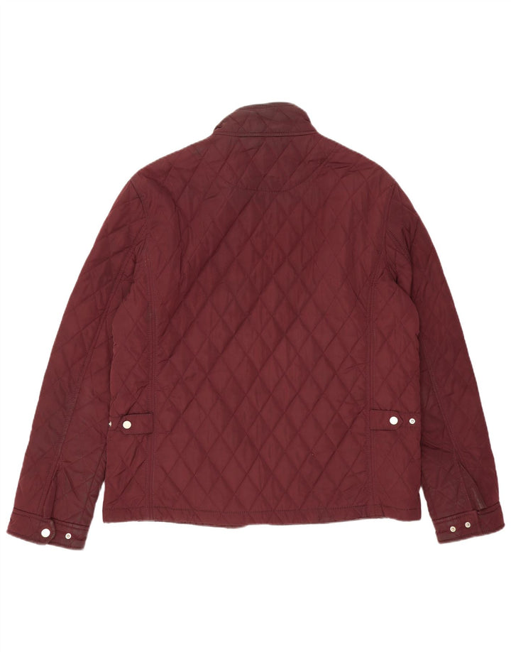 Zara Mens Chaqueta Acolchada UK 44 2XL Borgoña