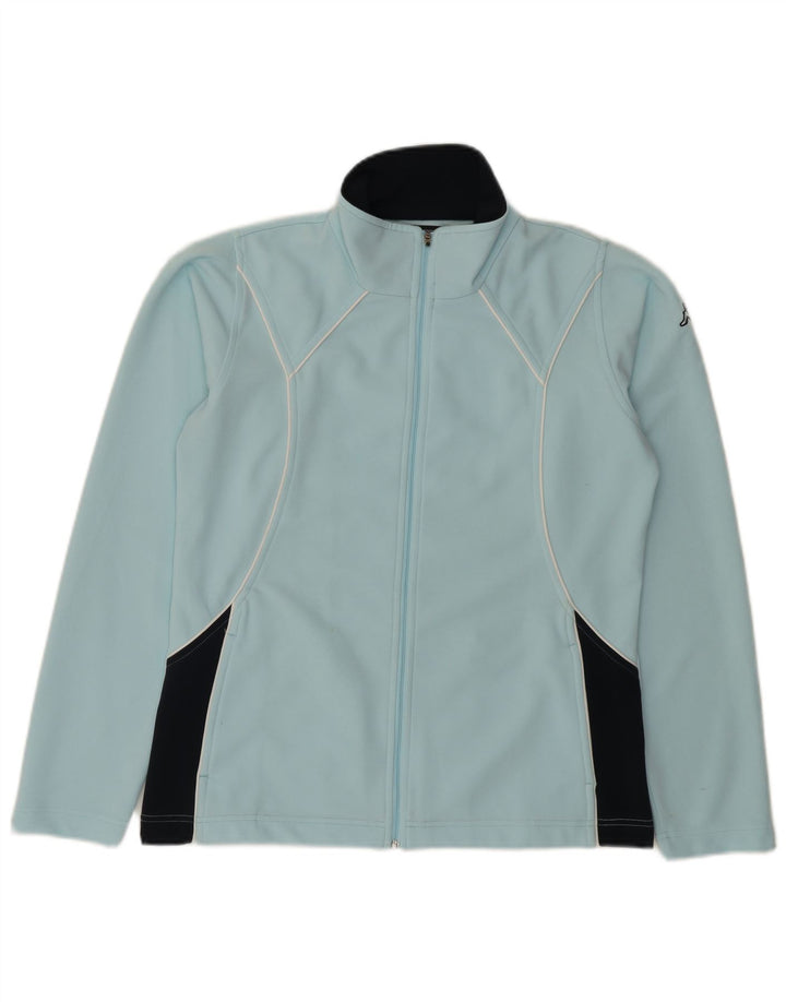 Kappa Mujer Chándal Top Chaqueta UK 40 Grande Azul Colorblock Poliéster