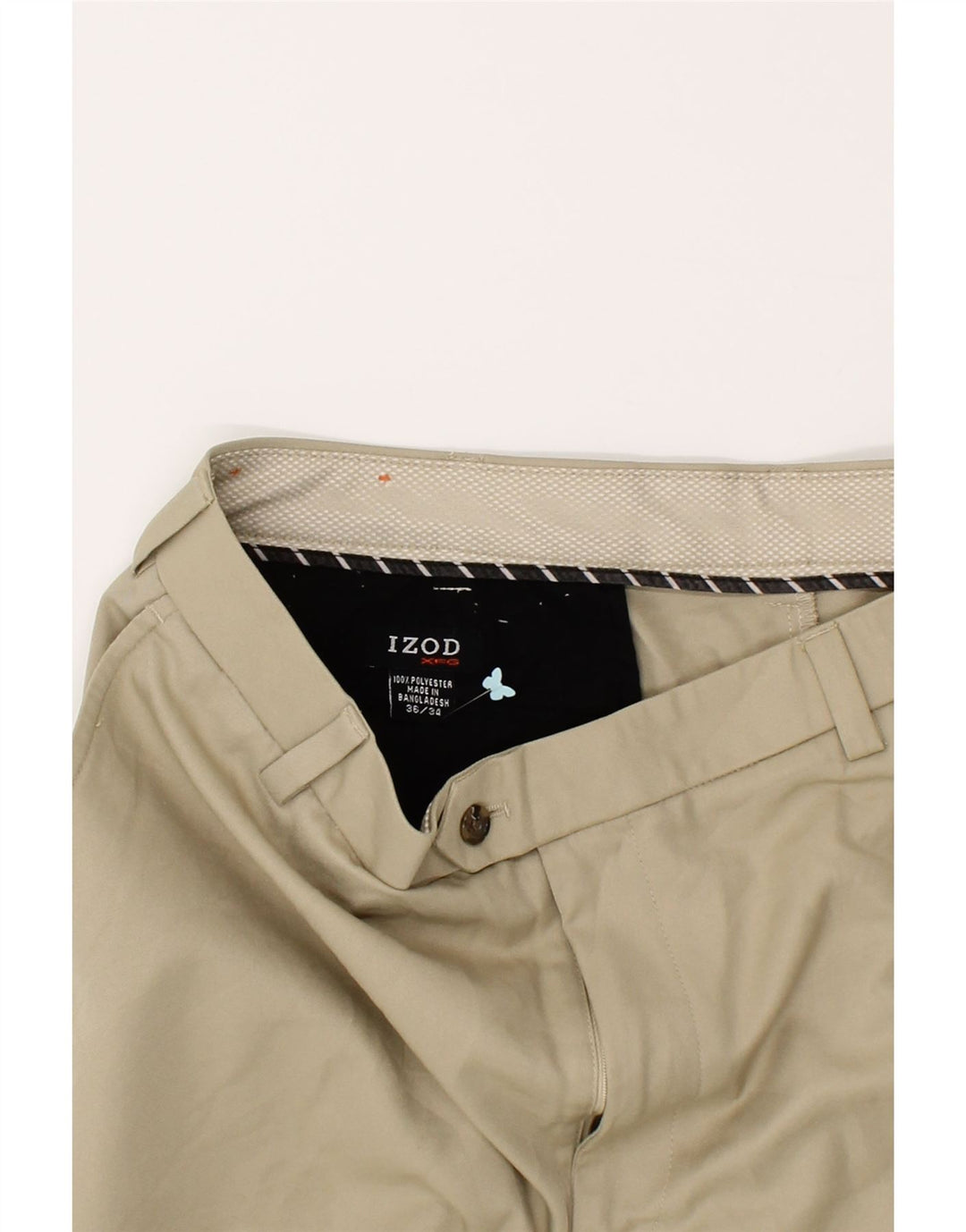 IZOD Mens Tapered Chino Trousers W36 L34 Grey Polyester Vintage Izod and Second-Hand Izod from Messina Hembry 