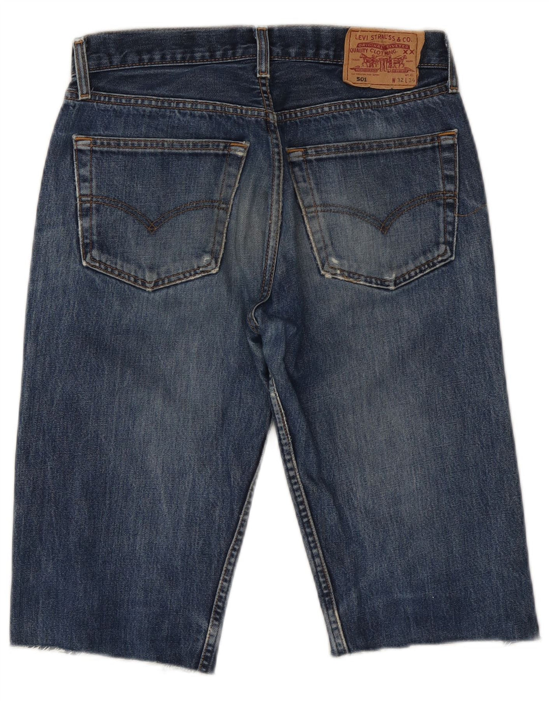 LEVI'S Bermudas vaqueras 501 para hombre W32 Algodón azul medio