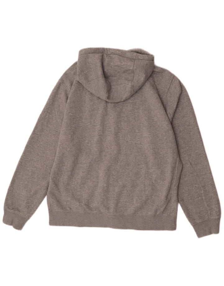 Nike - Sudadera con capucha y cremallera para hombre, ajuste regular, algodón gris grande
