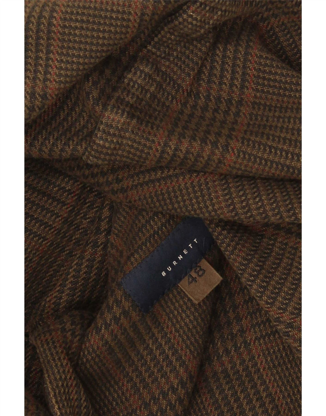 Vintage hombres 3 botones Blazer chaqueta IT 48 cheque marrón medio