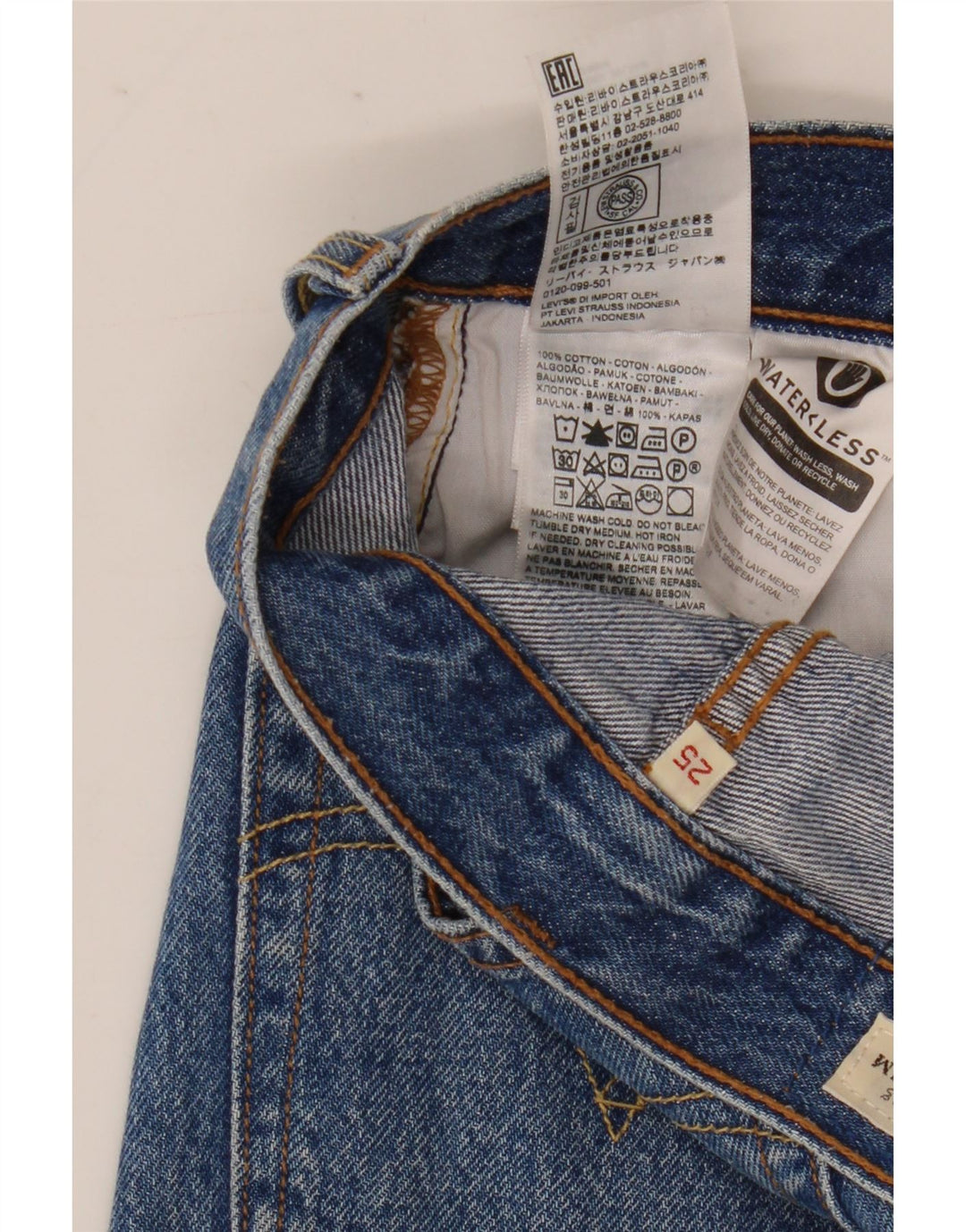 Falda Vaquera Levi's Mujer W25 XS Algodón Azul