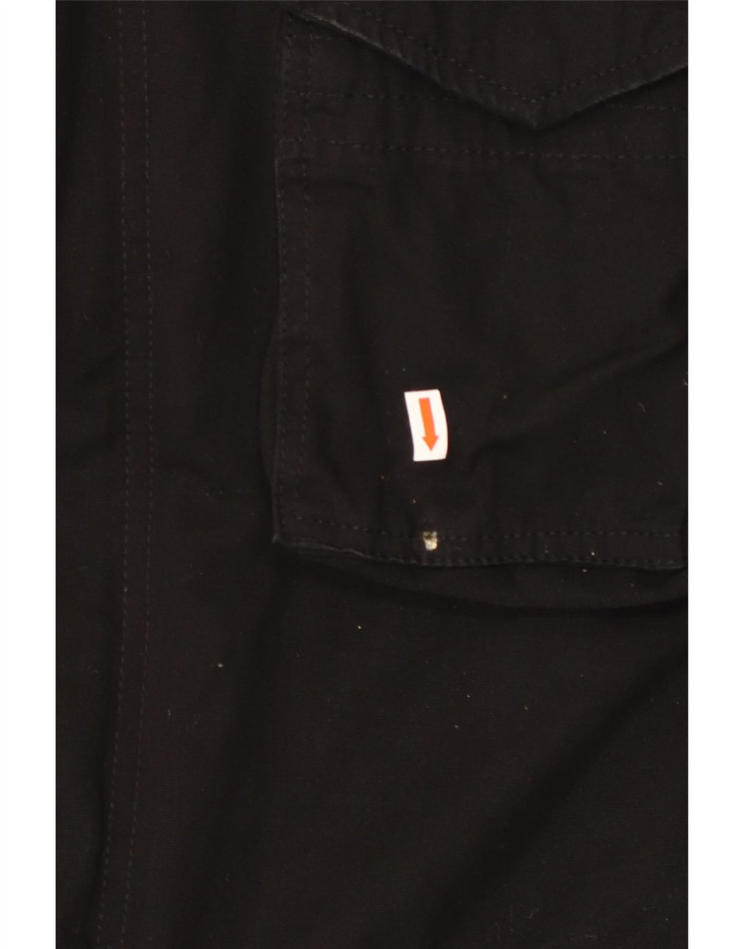 BRANDIT Chaqueta militar con capucha y gráfico para hombre UK 40 Large Poliéster negro