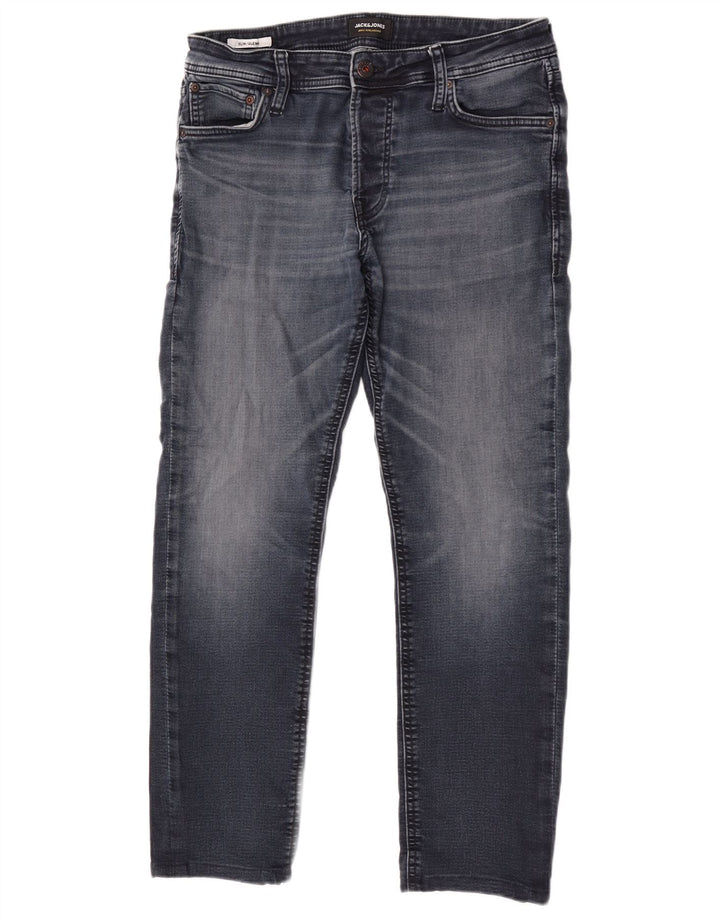 Jack & Jones Hombre GLENN Slim Jeans W33 L30 Algodón Azul
