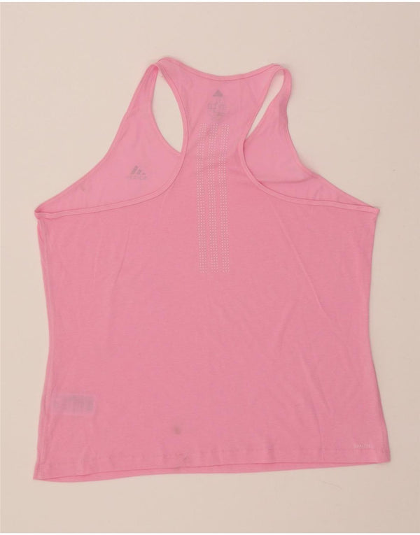ADIDAS Mujer Climalite Chaleco Top UK 20/22 XL Rosa Poliéster
