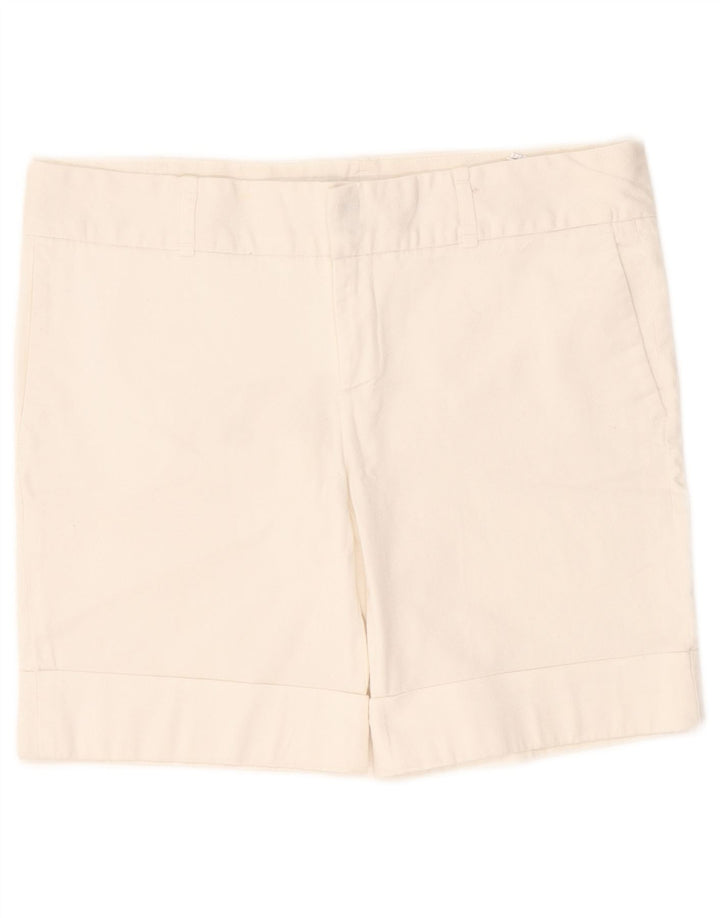 Zara Pantalones cortos chinos para mujer EU 40 Medium W30 Algodón blanco