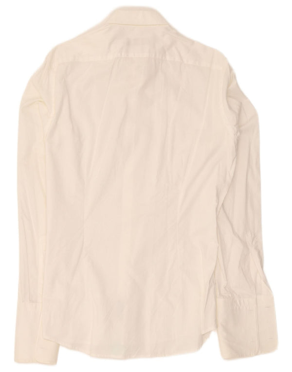 Pierre Cardin Mens Shirt Size 40 15 3/4 Medium White