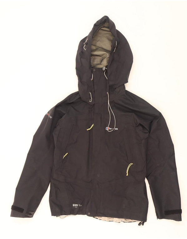 Berghaus Chaqueta cortavientos con capucha Gore-Tex para mujer UK 40 Small Nylon negro