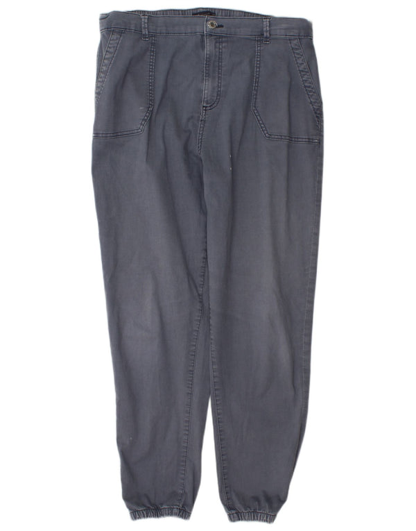 Marks & Spencer Pantalones Joggers para Mujer UK 18 XL W36 L30 Gris Algodón