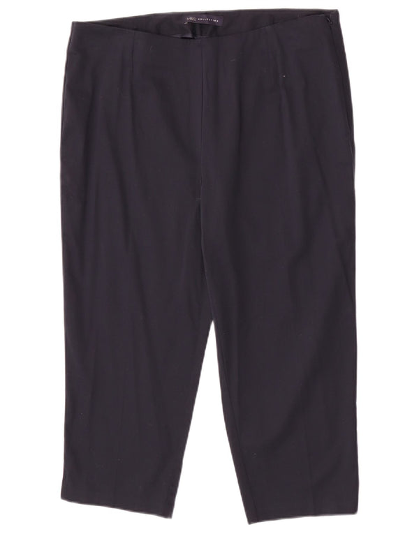 Marks & Spencer Pantalones Capri para Mujer UK 14 Large W32 L20 Azul Marino Algodón