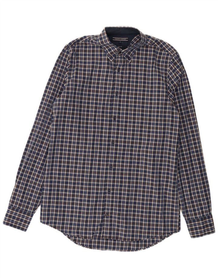 Camisa Tommy Hilfiger Hombre Slim Fit Cuadros Azul Medio