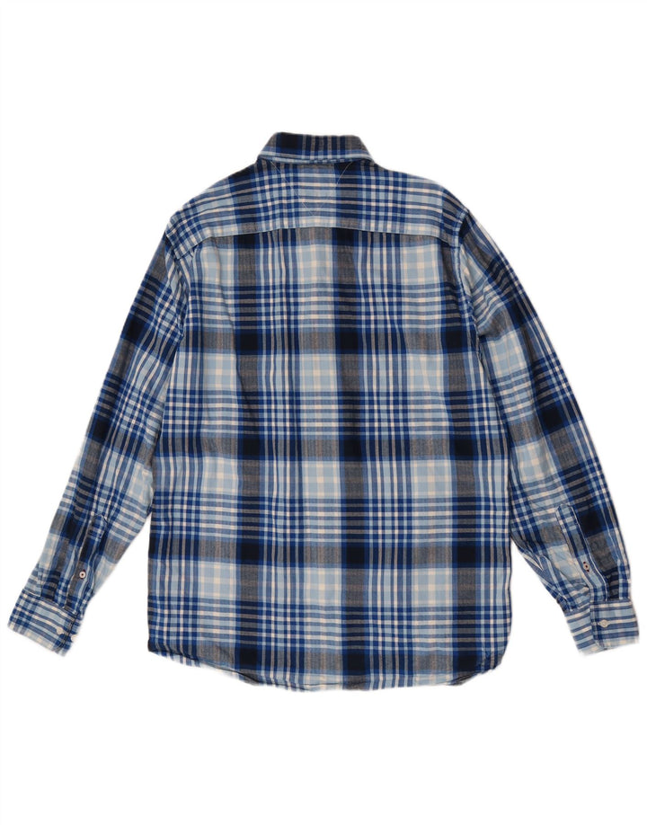 Camisa Tommy Hilfiger de corte regular para hombre de algodón a cuadros azul grande