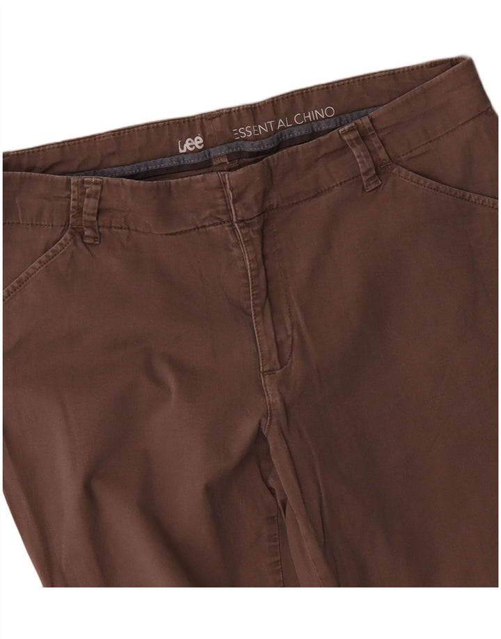 Pantalones Chinos Rectos Lee Mujer W34 L29 Marrón
