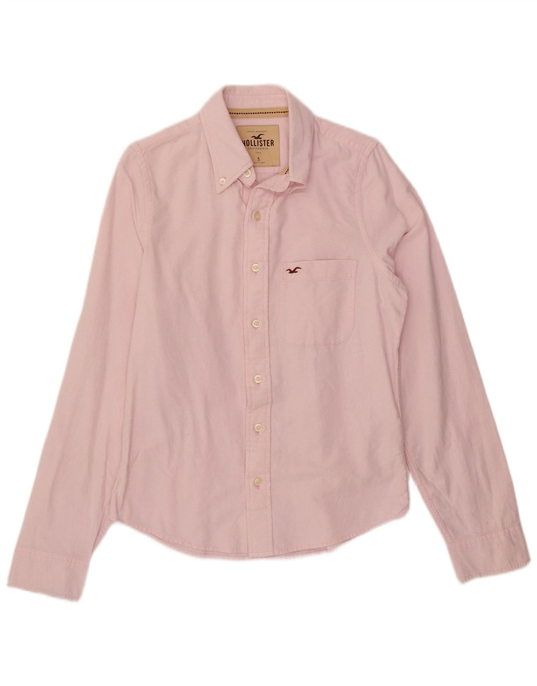 Camisa Hollister Hombre Small Rosa Algodón