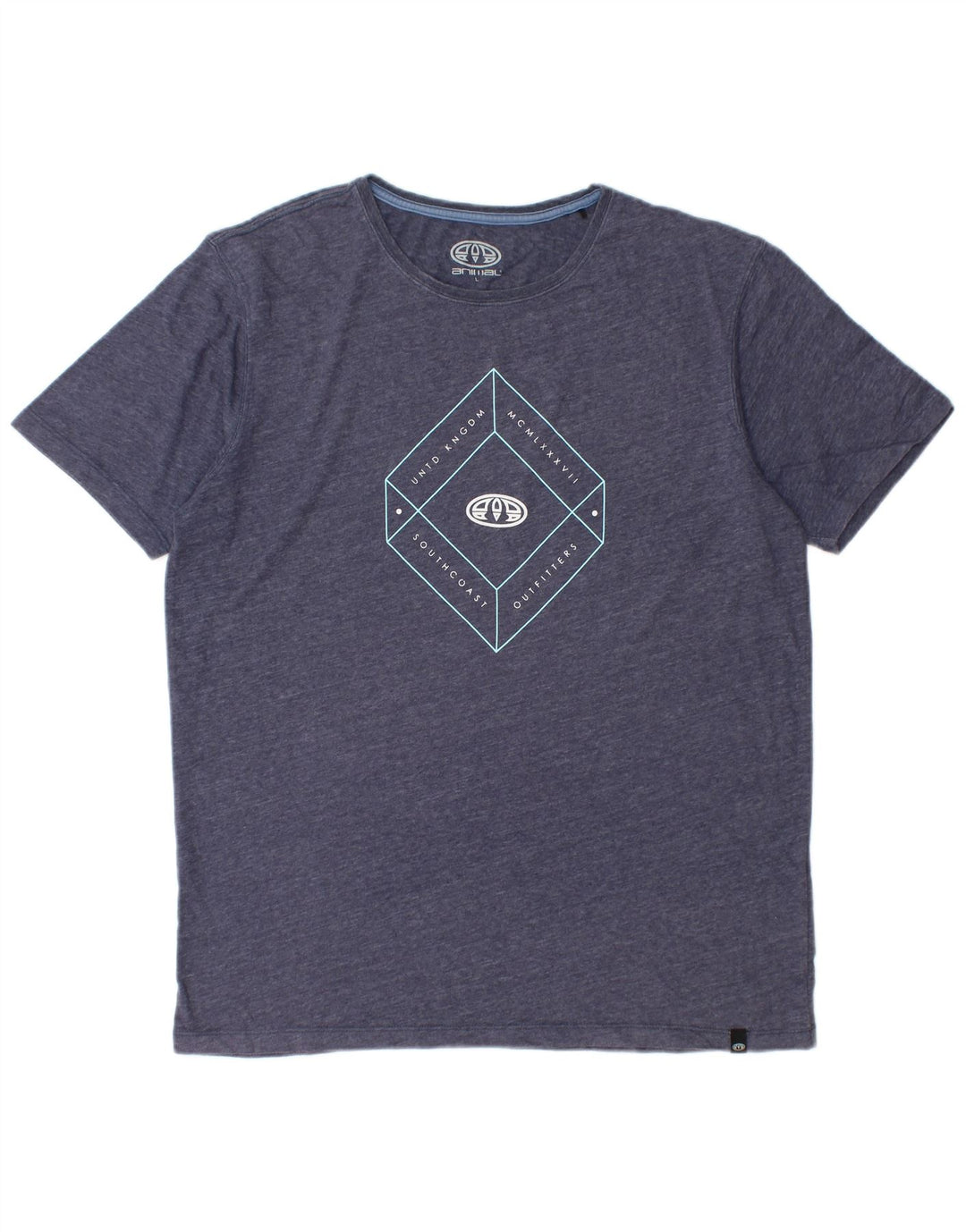 ANIMAL Camiseta gráfica para hombre Top grande Poliéster azul marino