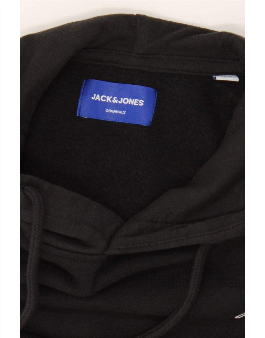 JACK & JONES Mens Hoodie Jumper Medium Black Cotton Vintage Jack & Jones and Second-Hand Jack & Jones from Messina Hembry 