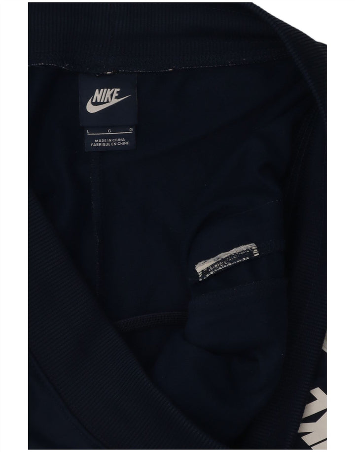 Nike Pantalones de chándal para hombre Joggers Large Azul marino Colorblock Poliéster