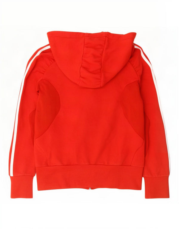 Adidas Climalite Graphic Zip Sudadera con capucha para mujer Reino Unido 12 Mediano Rojo Algodón