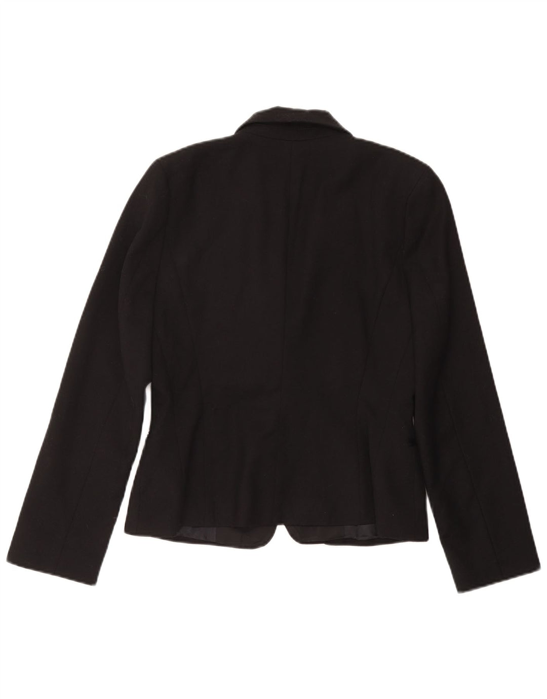 Zara Chaqueta Blazer De 1 Botón Para Mujer UK 46 Grande Lana Negra