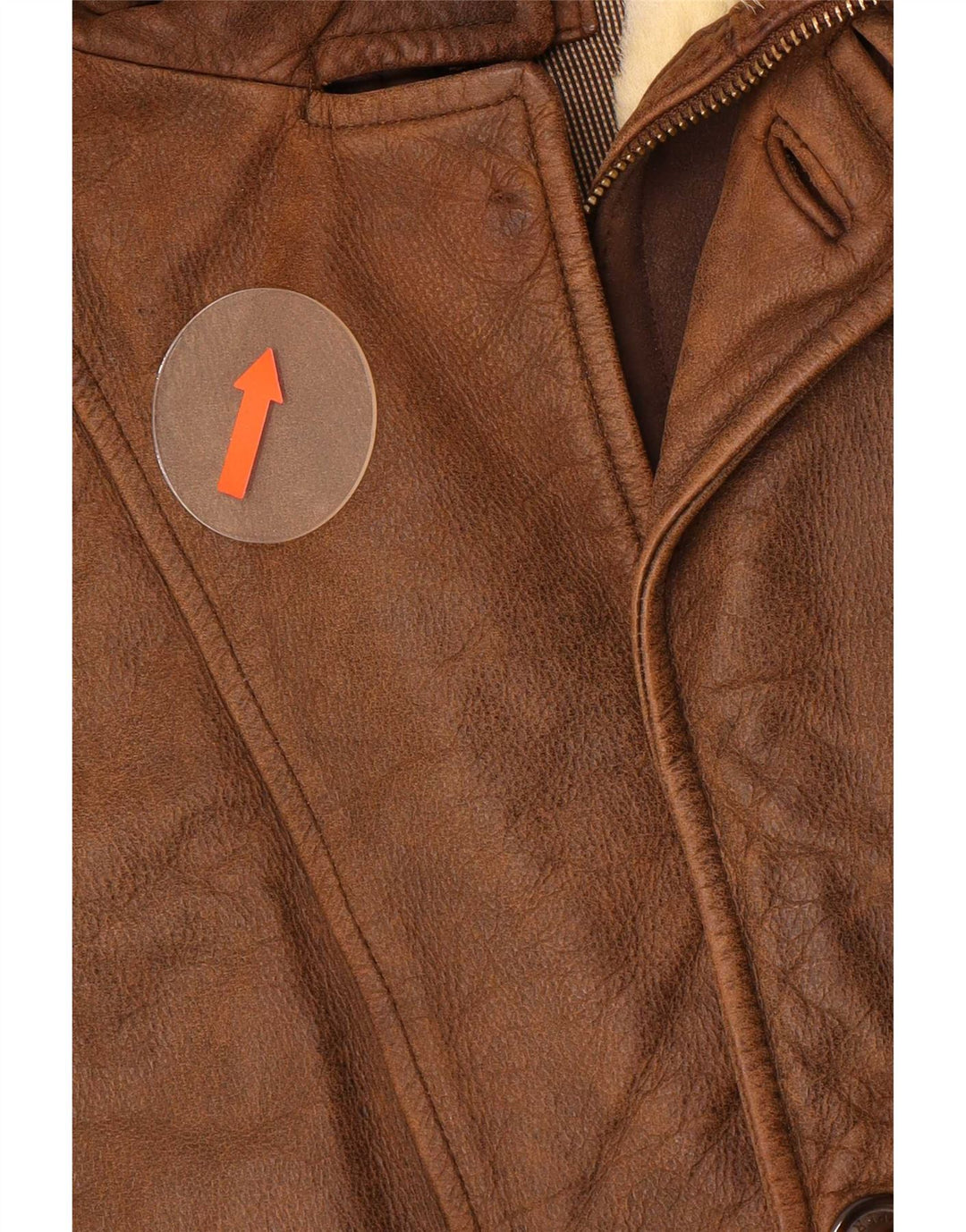 Trapper Chaqueta de cuero para hombre UK 50 5XL Marrón