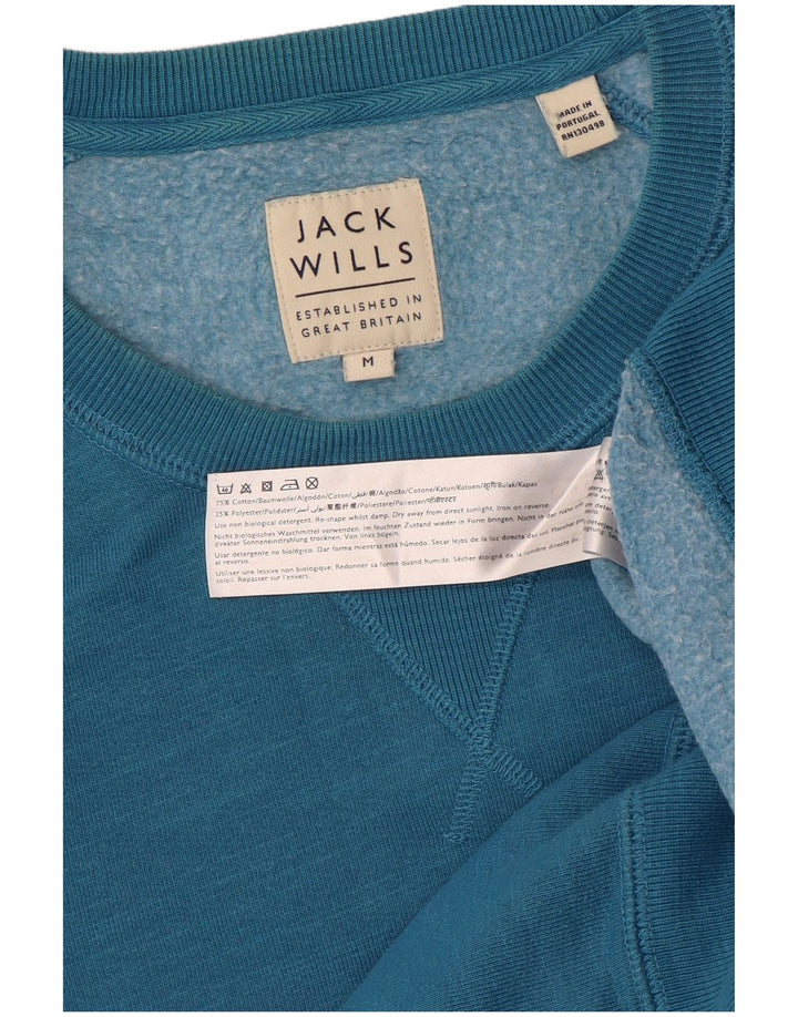 Jack Wills Hombre Sudadera Gráfica Jersey De Algodón Azul Medio