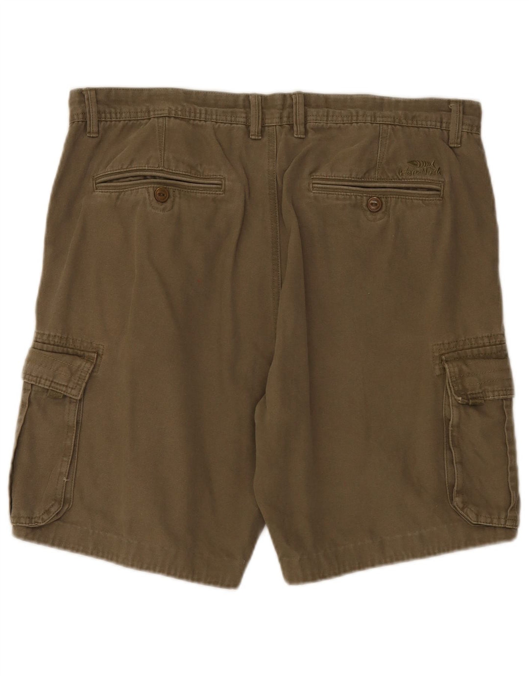 Weird Fish Pantalones cortos cargo para hombre W38 XL Algodón caqui