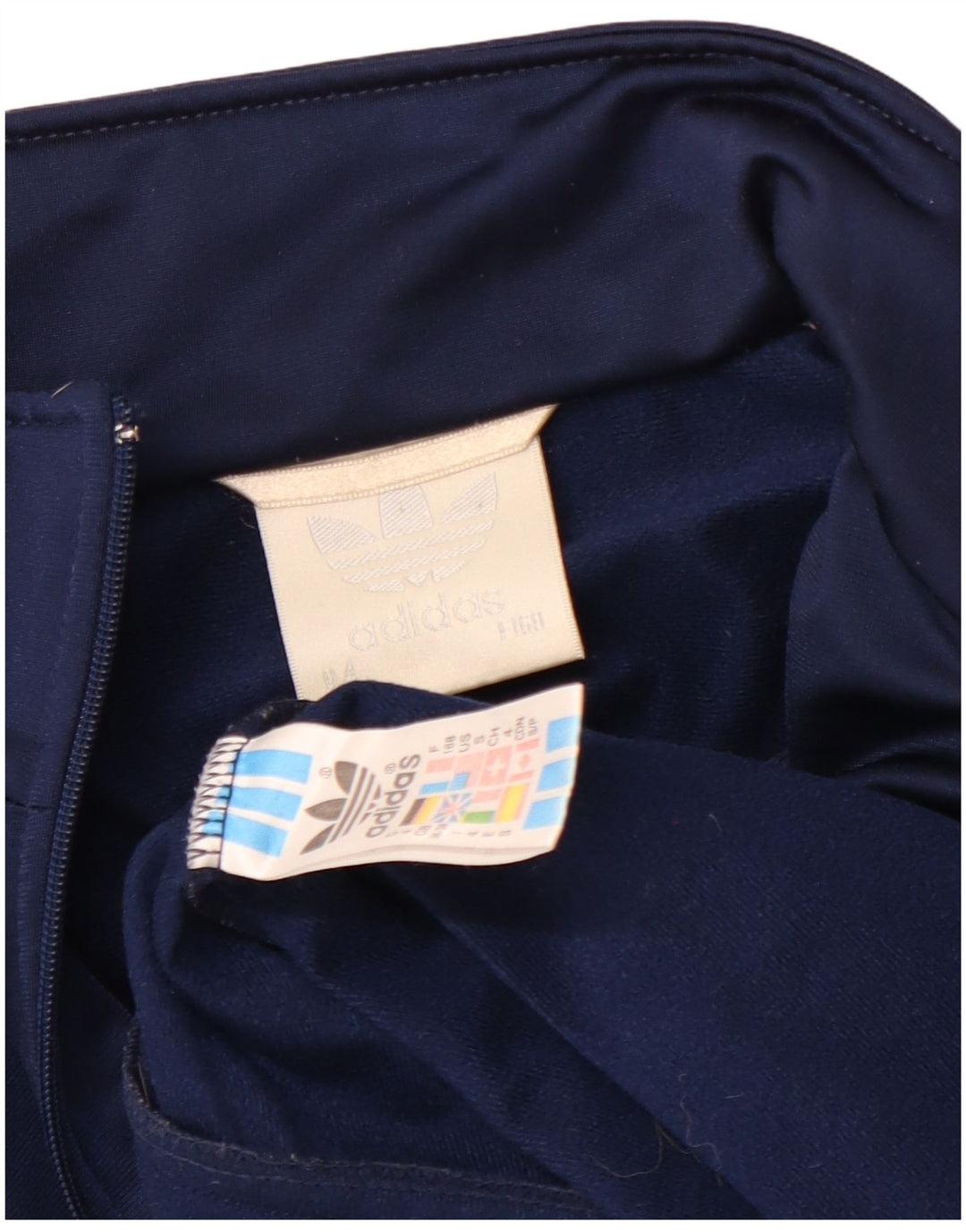 Adidas - Chaqueta de chándal holgada para hombre, talla 36/38, talla pequeña, azul marino