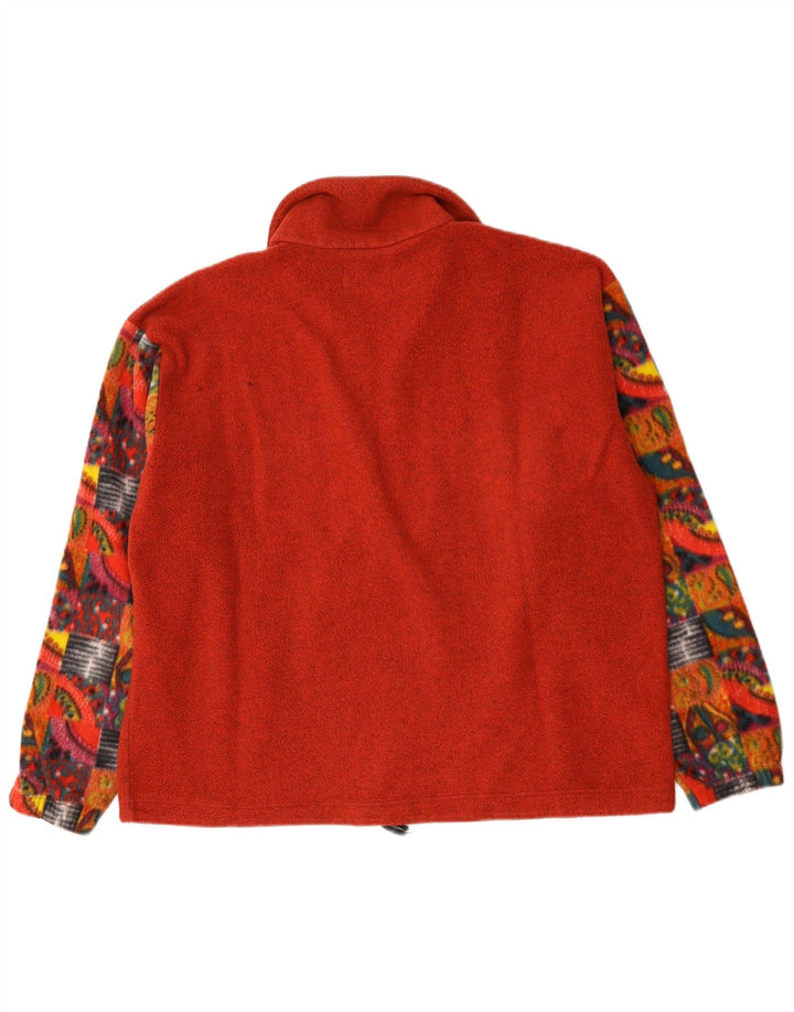Dubin Jersey De Forro Polar Con Cremallera Y Cuello Para Hombre Grande Rojo Geométrico