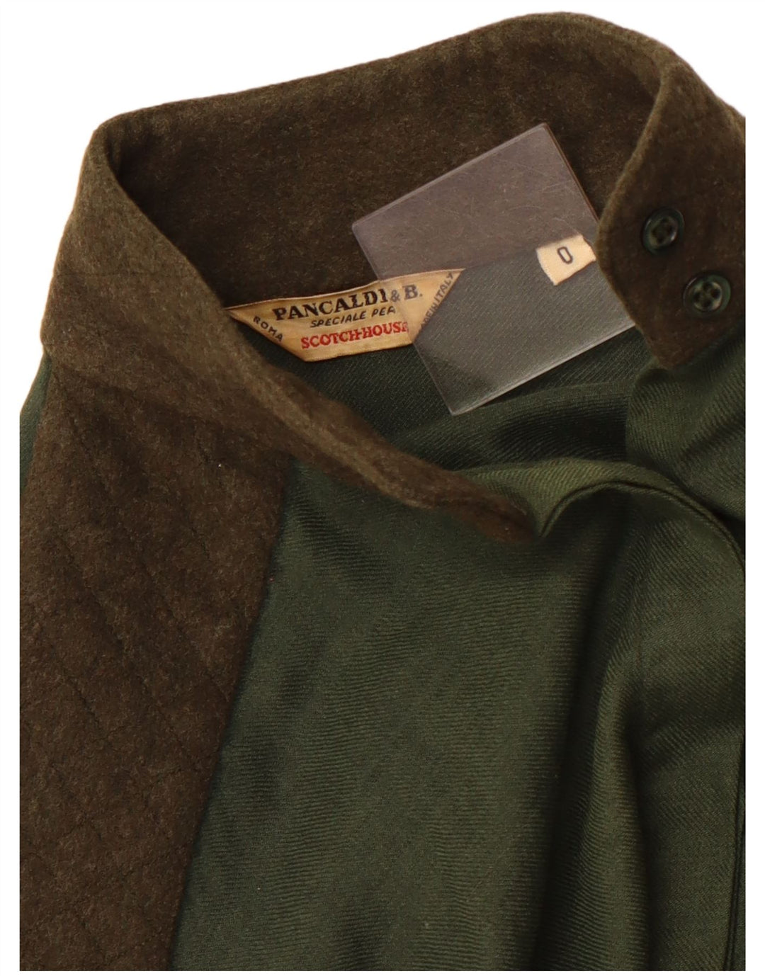 PANCALDI & B Blusa estilo camisa militar para mujer UK 44 Verde medio Colorblock