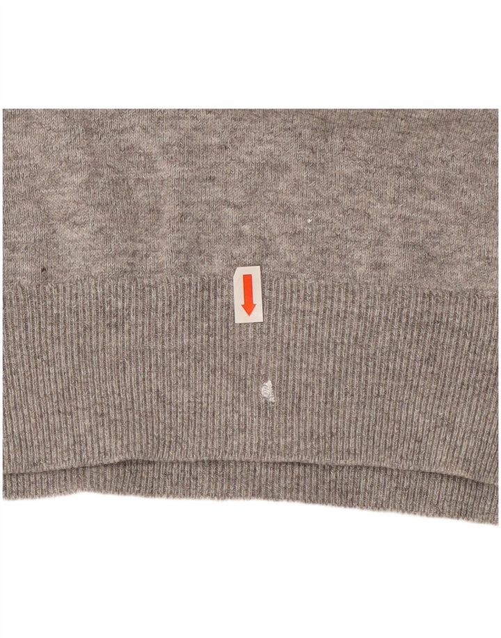 Marks & Spencer Suéter con Cuello en V para Hombre Pequeño Algodón Moteado Gris