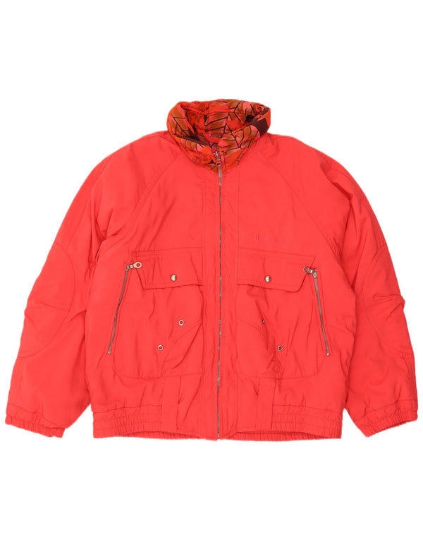 Belfe Chaqueta cortavientos de ajuste relajado para mujer IT 48 XL Nylon rojo