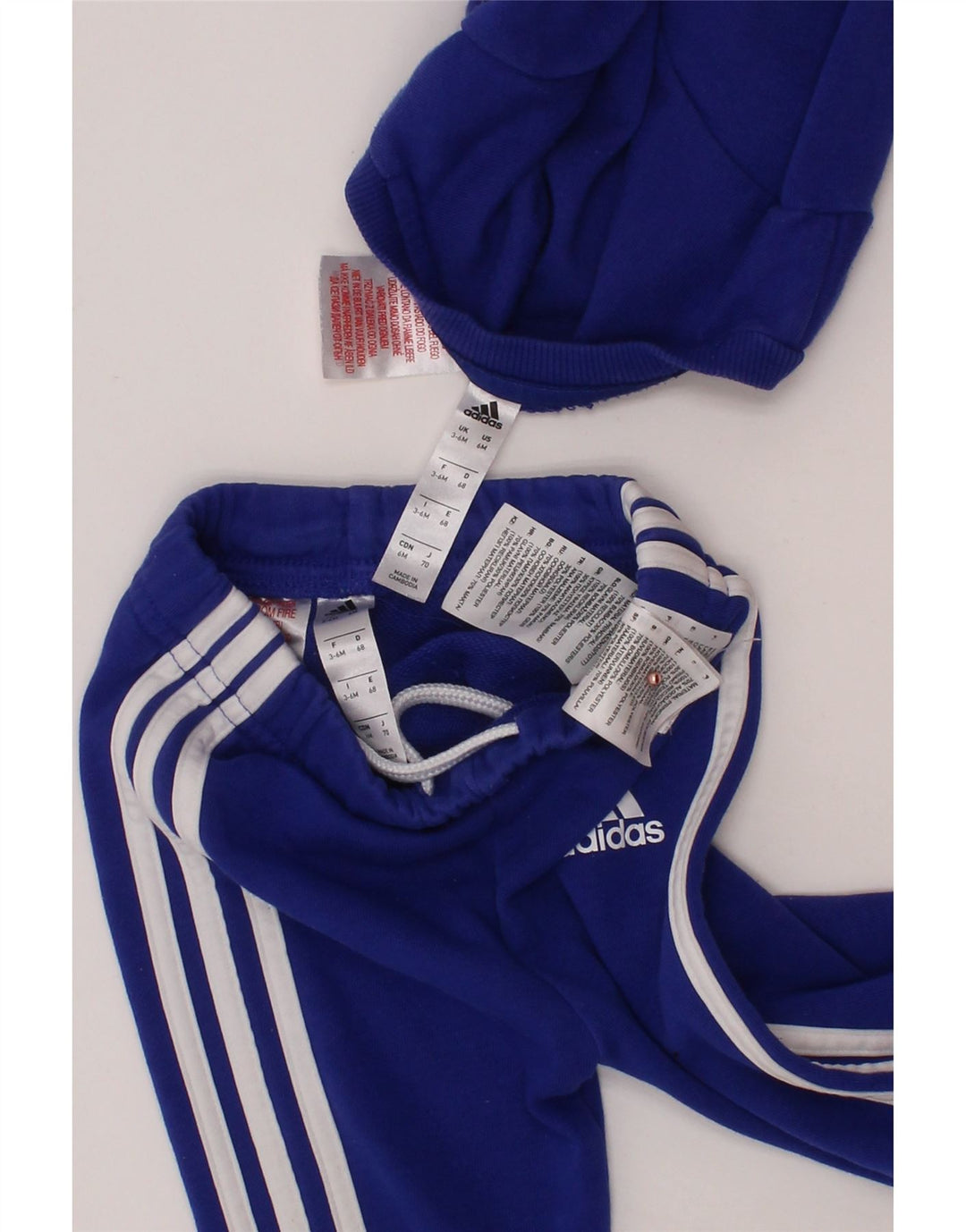 ADIDAS Chándal completo gráfico para bebé niño 3-6 meses Algodón azul