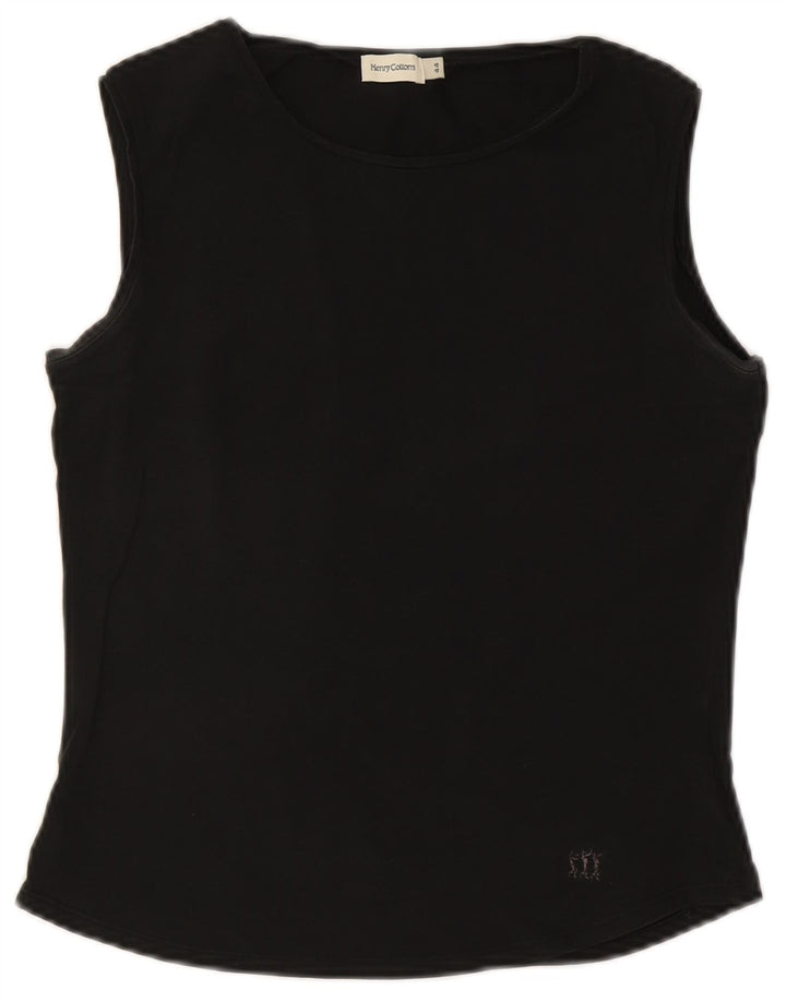 Henry Cottons Camiseta sin mangas para mujer IT 44 Mediano Negro