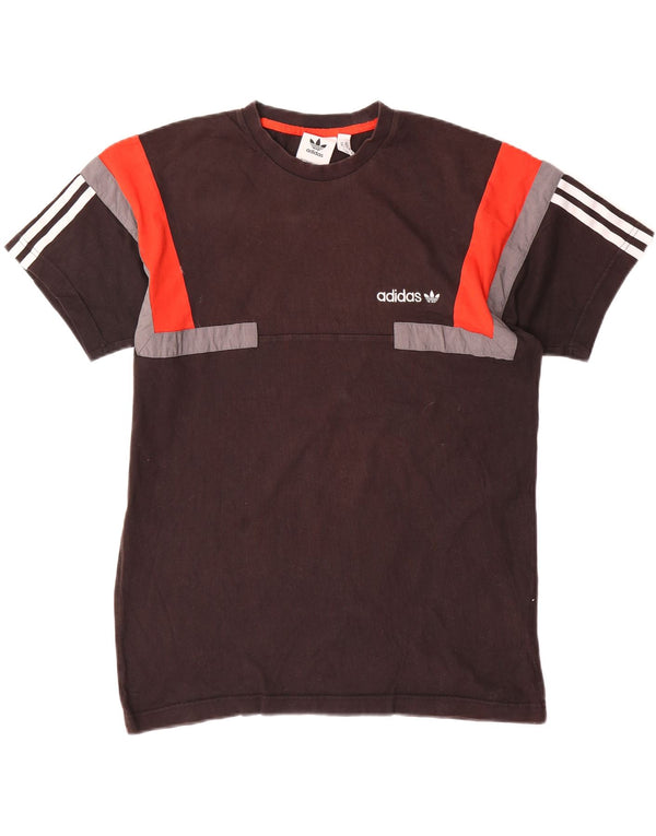 Adidas Hombre Camiseta Top Medium Negro Colorblock Algodón