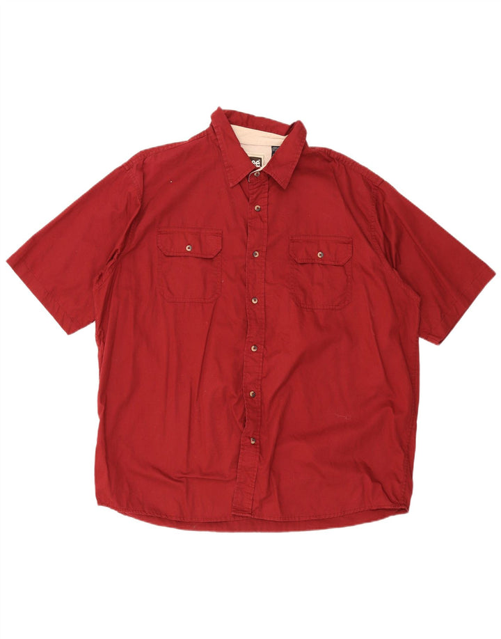 Lee Camisa De Manga Corta Regular Fit Para Hombre XL Algodón Rojo
